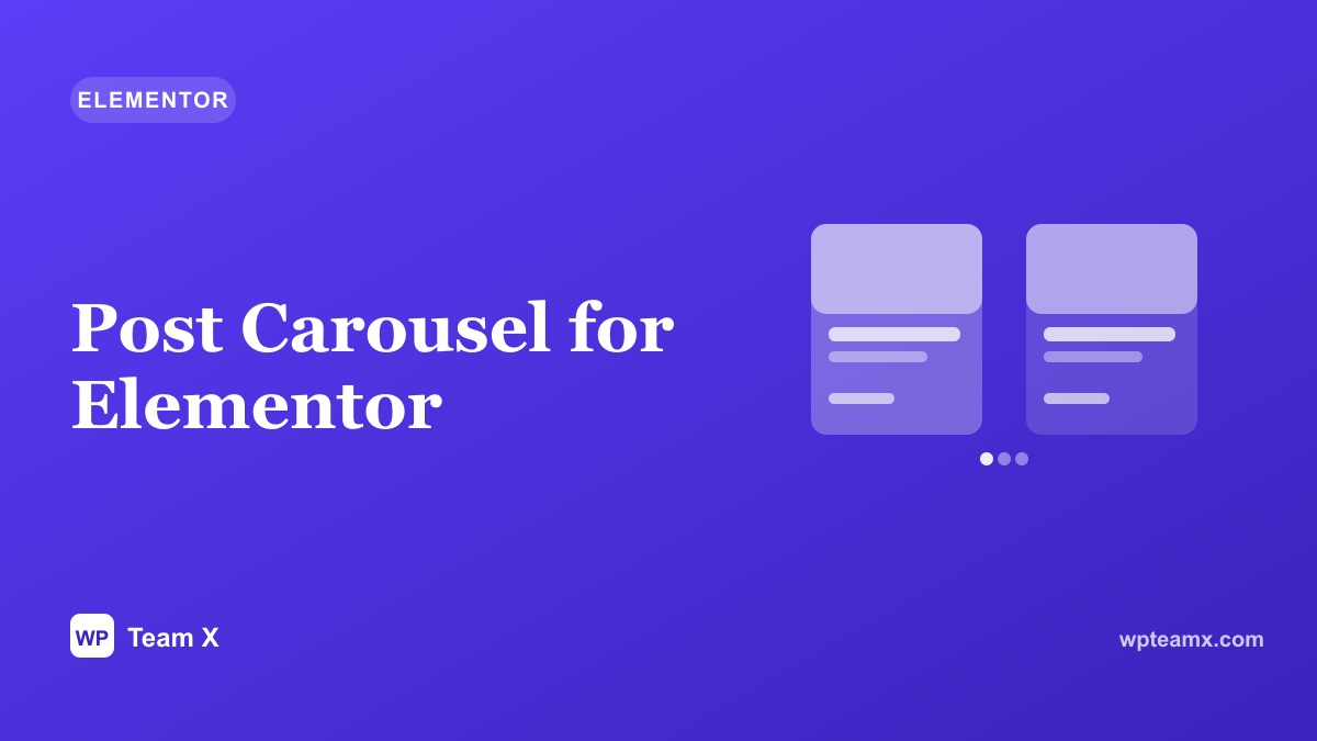 Post Carousel for Elementor