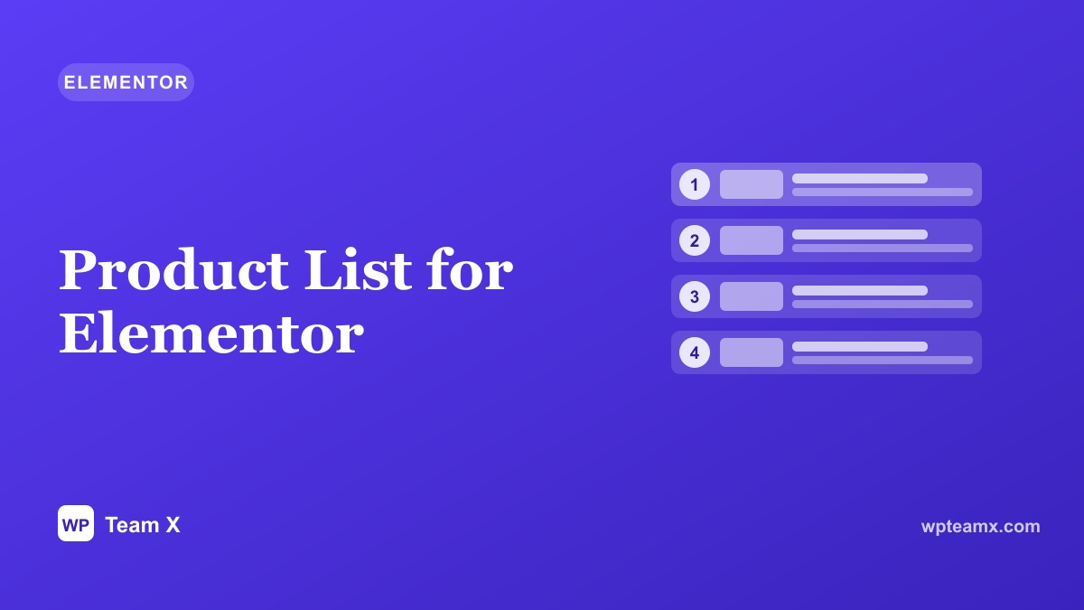 Product List for Elementor
