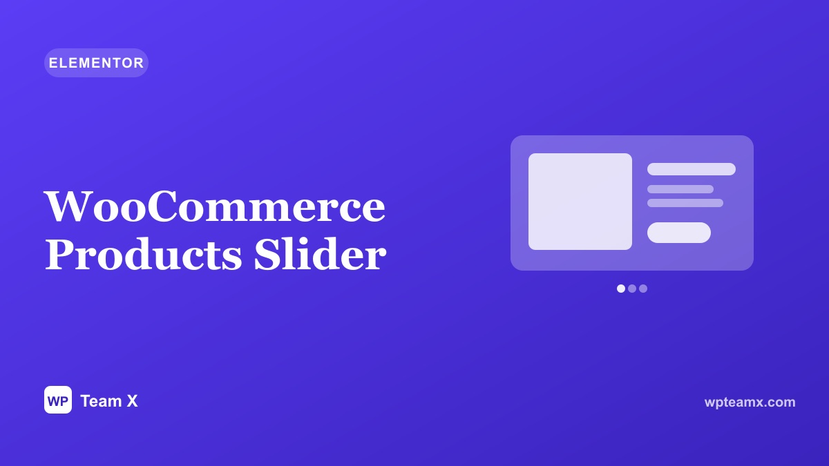 WooCommerce Products Slider