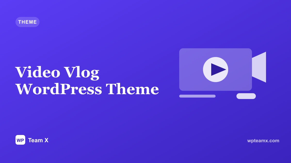 Video Vlog WordPress Theme